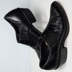 Nocona vintage Lizard Leather Women's Bootie slip on ankle boots Size 6